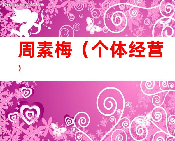 周素梅（个体经营）